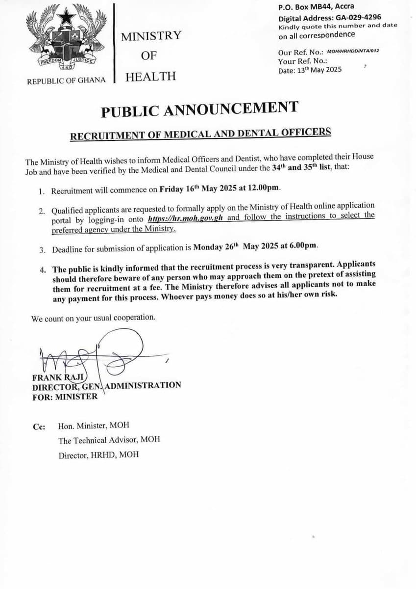 Media for post by Ghana Health Service